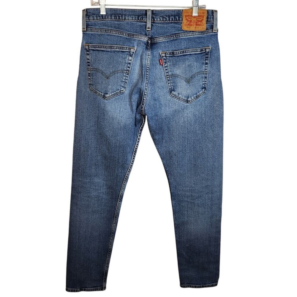 Levi's 512 Slim Taper Fit Light Wash Jeans Classic Blue Denim Mens Size 34x32 - Picture 2 of 11